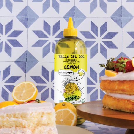 Bella Del Sol Squeezable Organic High Oleic Sunflower Oil Infused with Lemon - Image 4