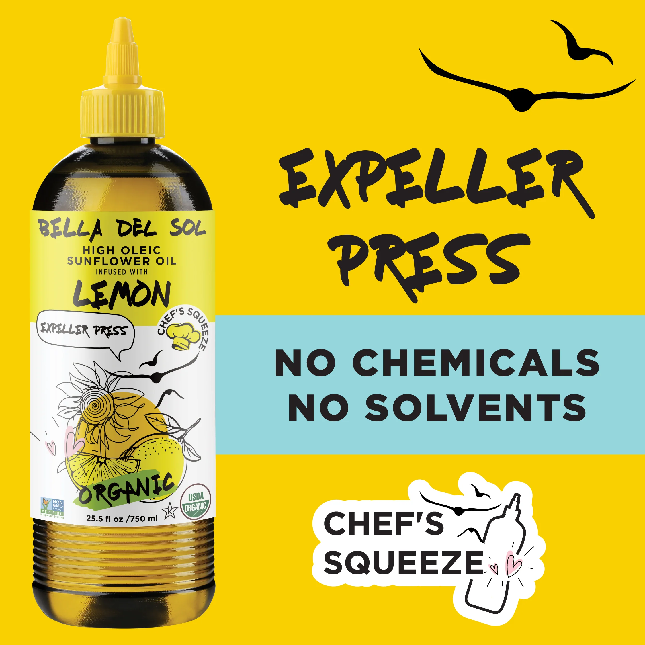 Bella Del Sol Squeezable Organic High Oleic Sunflower Oil Infused with Lemon - Image 9