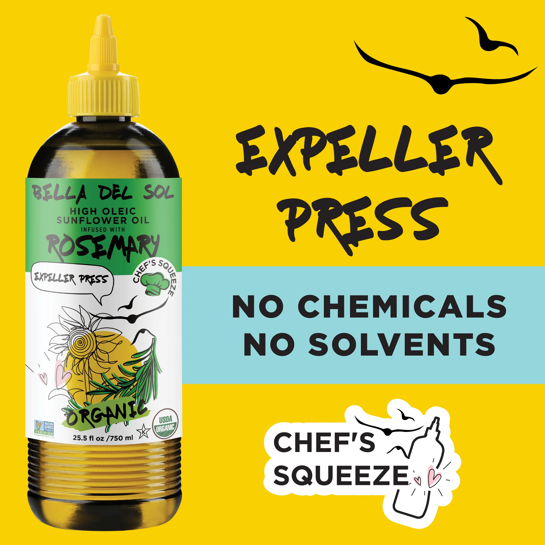 Bella Del Sol Squeezable Organic High Oleic Sunflower Oil Infused with Rosemary - Image 9