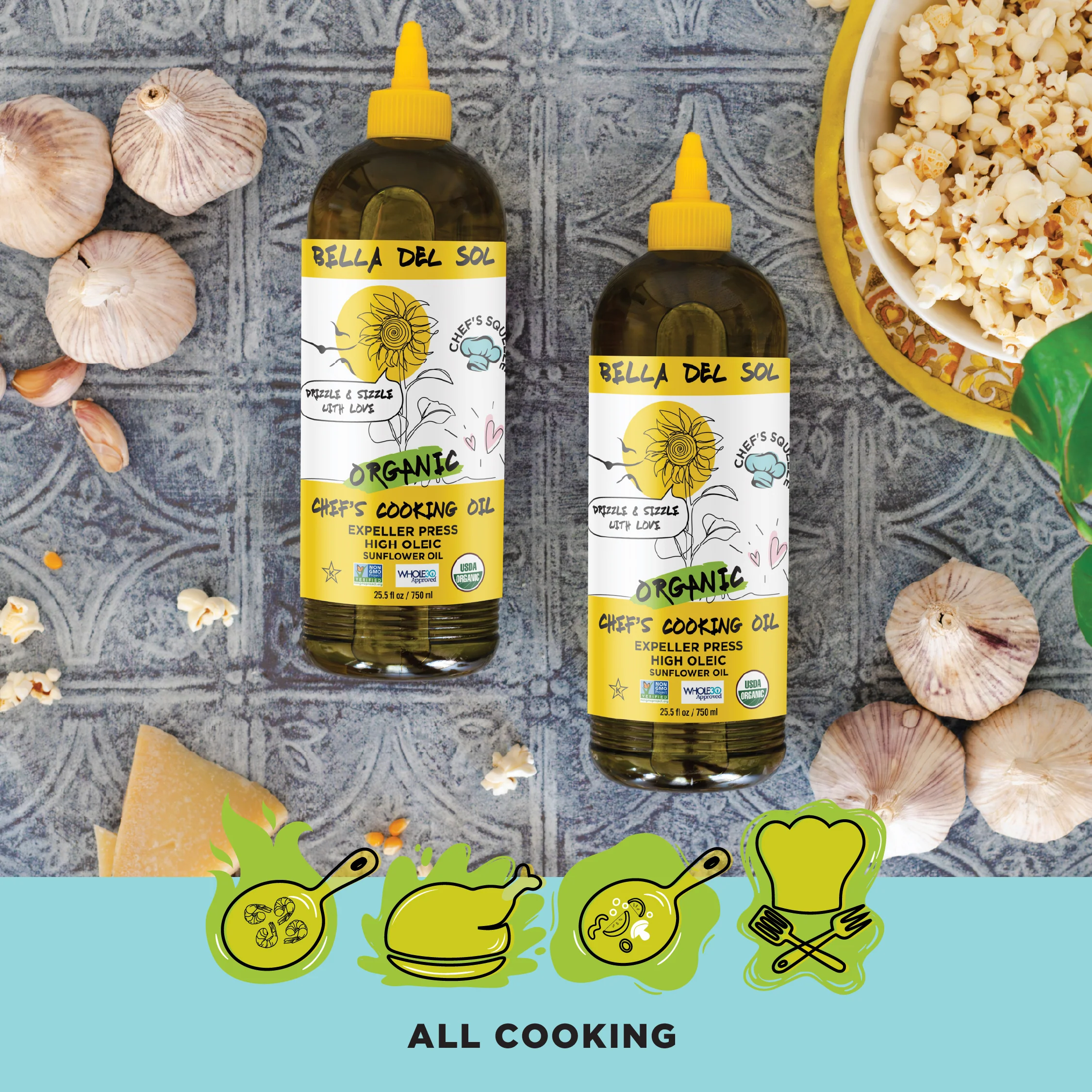Bella Del Sol Squeezable Organic High Oleic Sunflower Oil - Image 3