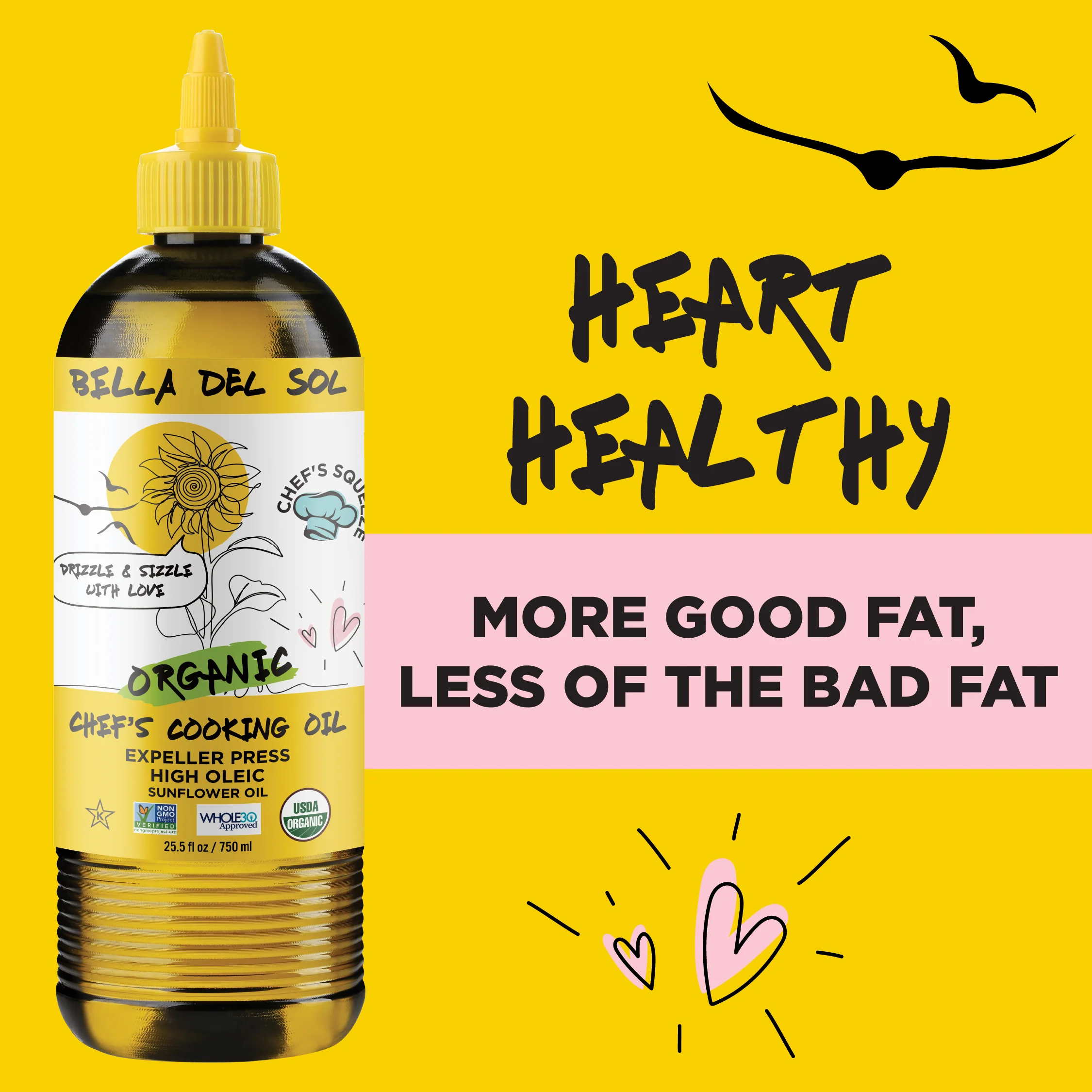 Bella Del Sol Squeezable Organic High Oleic Sunflower Oil - Image 7